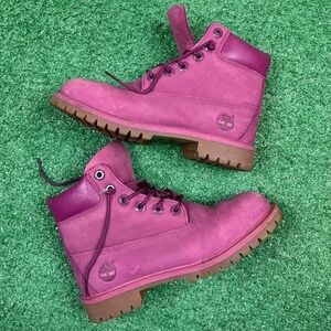 Y2K Pink Nubuck Work Boots – Timberland